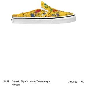 Vans Size 8.5 Men / 10 Women Classic Slip on Mule ‘Overspray - Freesia” Like New